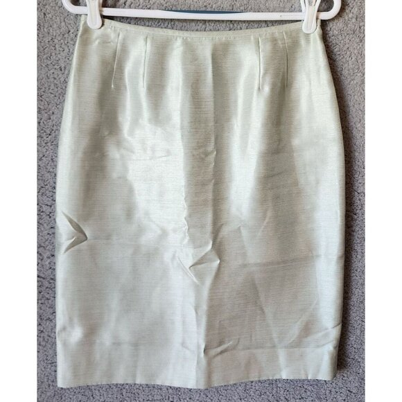 Le Suit Essentials Womens 2 Piece Jacket/Skirt Suit Set Polyester Blend Green 6P - Picture 11 of 16